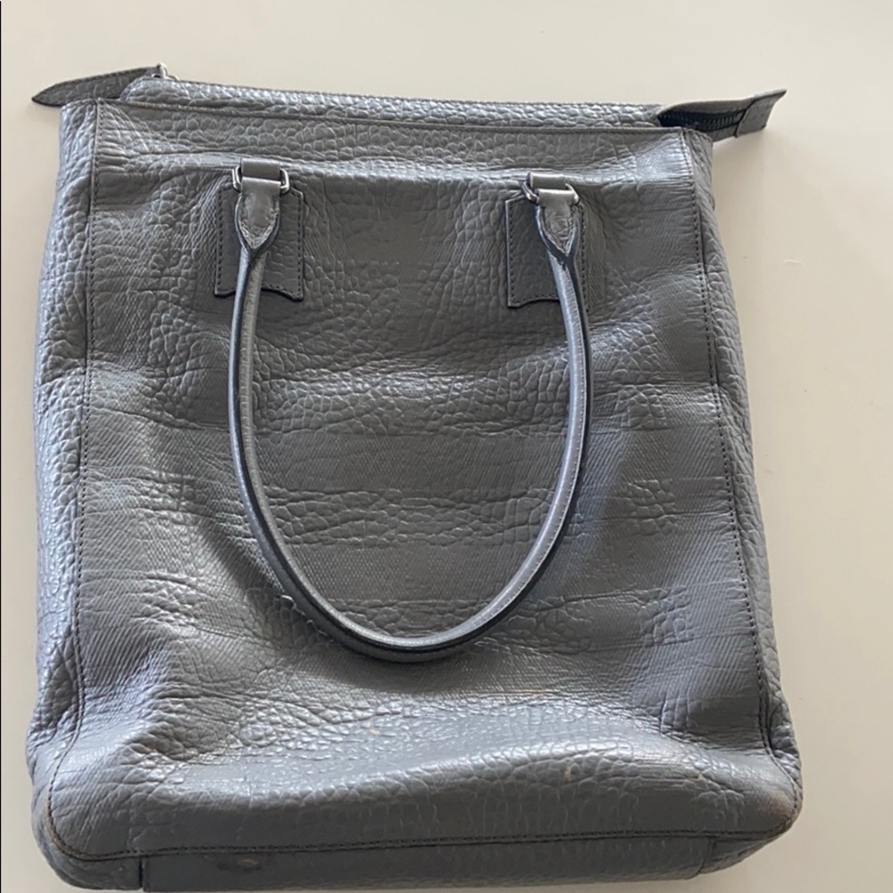 Grey Burberry work bag